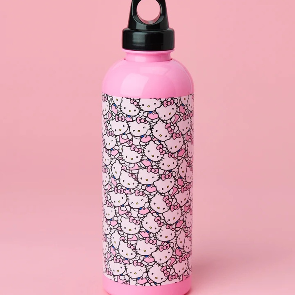 Hello Kitty Patterned Pink Bottle
